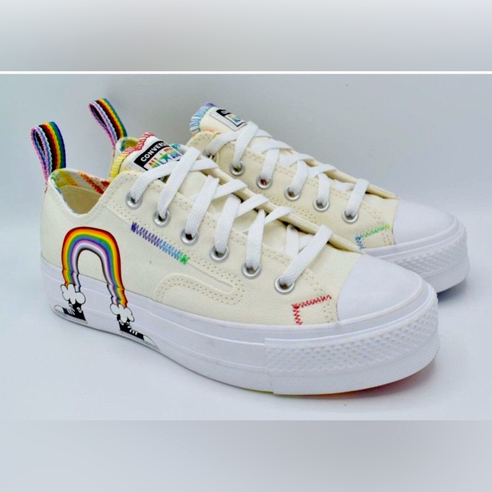 Converse CTAS low ox Pride Unisex Platform Sneakers NIB women’s 10.5 Men’s 8.5